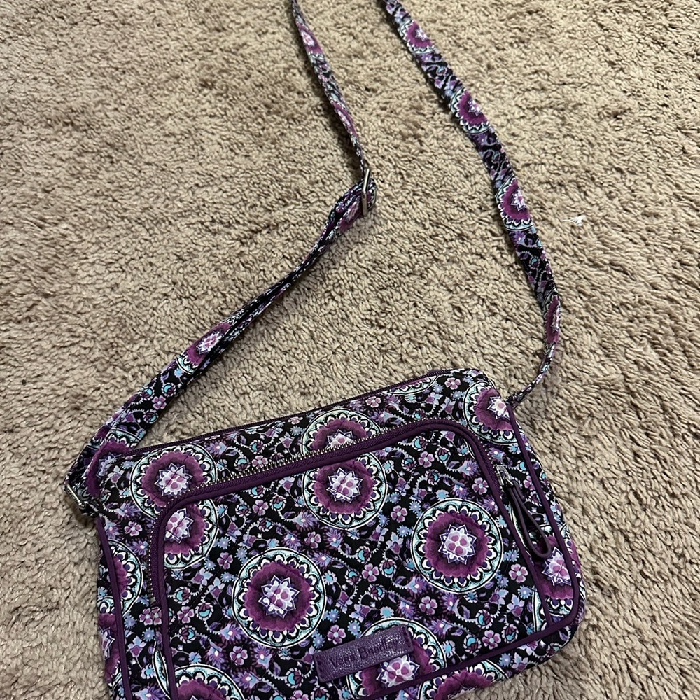 Vera Bradley Purple Floral Quilted Crossbody - Picture 1 of 4